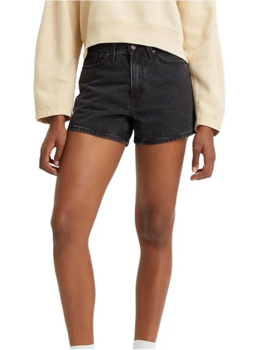 Levi's Black High-Rise Denim Shorts